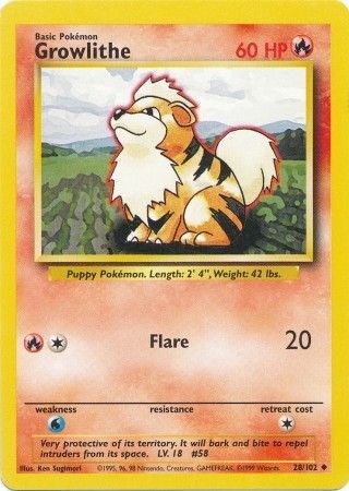 Growlithe [BS - 028/102] NM