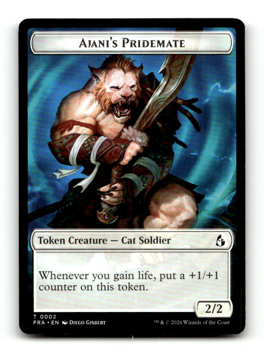 Ajani's Pridemate // Mowu Double-Sided Token [FRA - 2 // 10] NM