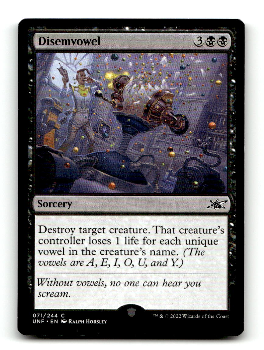 Disemvowel [UNF - 71] NM